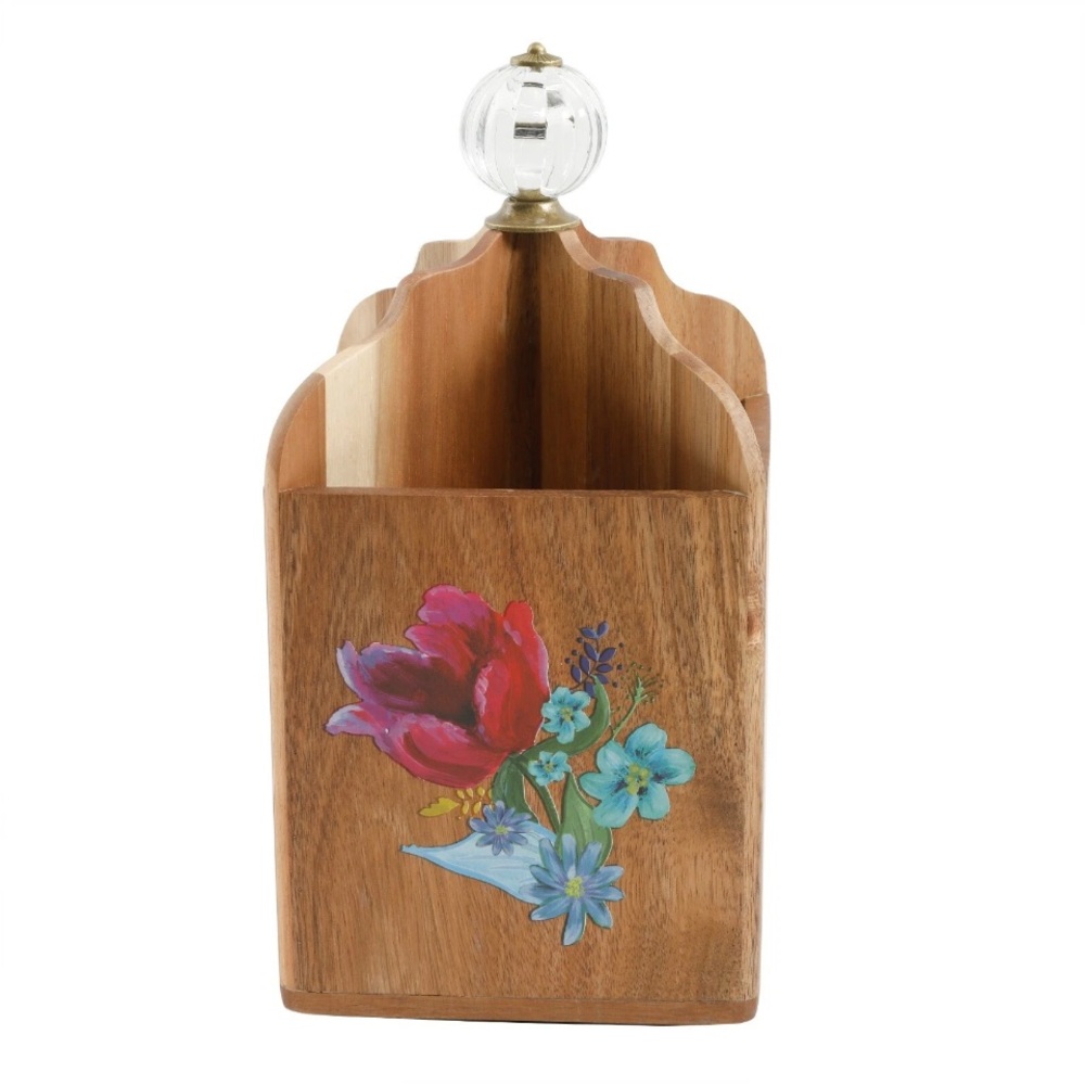 The Pioneer Woman Floral Wooden Utensil Holder